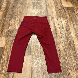 NWOT Lululemon Align™ High-Rise Crop 21”, Burgundy, Size 6